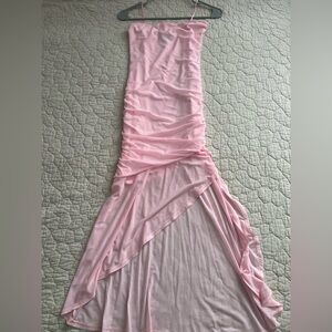 Cotton Candy Strapless Pink Dress